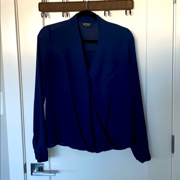 Topshop Tops - Topshop Navy Blouse, size US 4